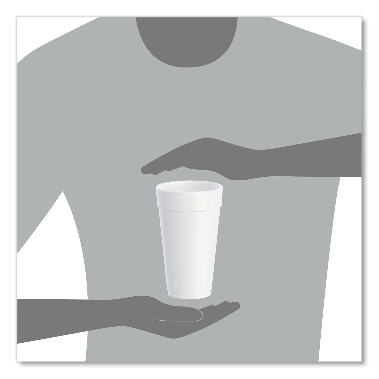 Dart® Foam Drink Cups, 20 oz, White, 500/Carton