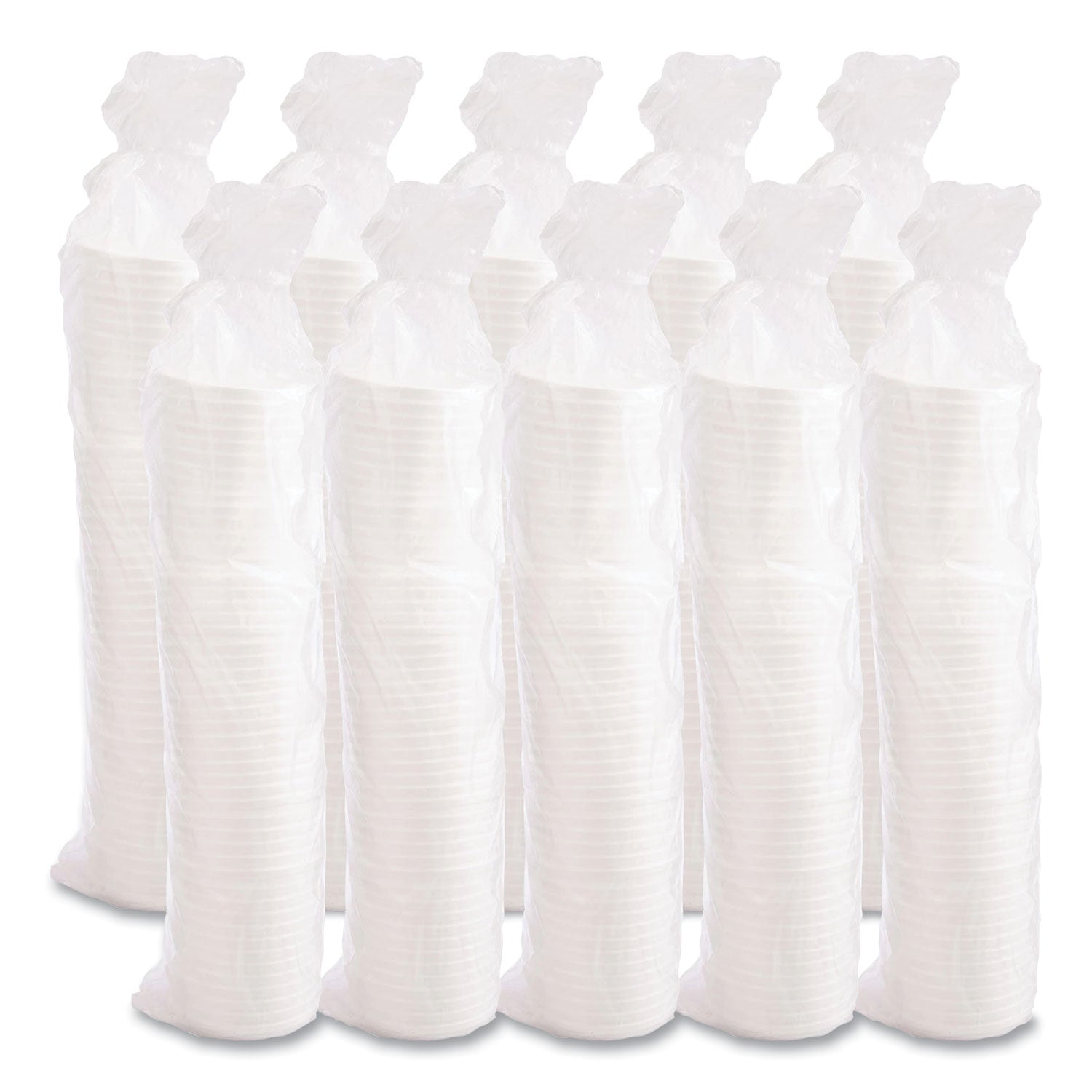 Dart® Vented Foam Lids, Fits 6 oz to 32 oz Cups, White, 50 Pack, 10 Packs/Carton