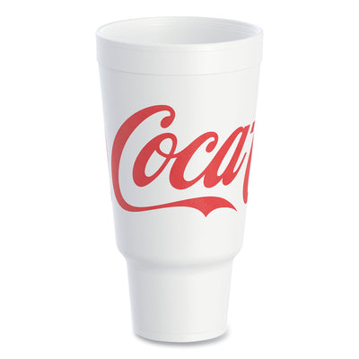 Coca-Cola Foam Cups, 44 oz, White/Red, 20/Bag, 15 Bags/Carton Flipcost Flipcost