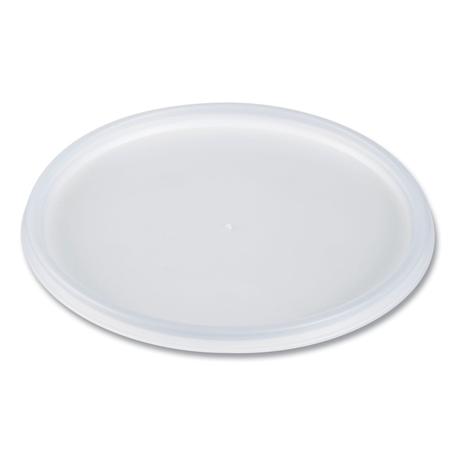 Plastic Lids for Foam Containers, Flat, Vented, Fits 24-32 oz, Translucent, 100/Pack, 5 Packs/Carton