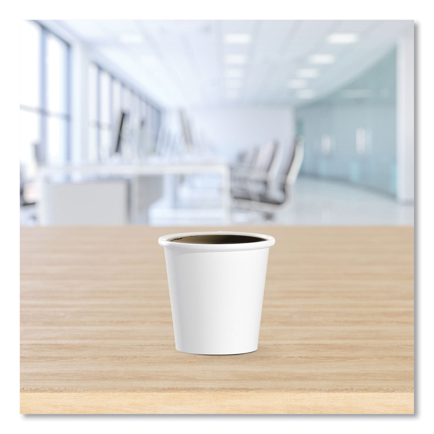 SOLO® Single-Sided Poly Paper Hot Cups, 4 oz, White, 50 Bag, 20 Bags/Carton