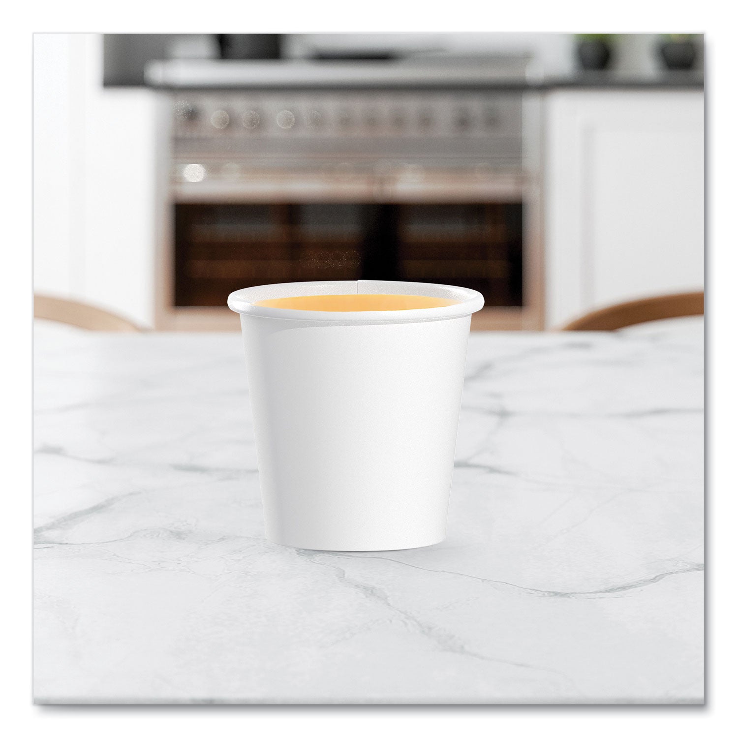 SOLO® Single-Sided Poly Paper Hot Cups, 4 oz, White, 50 Bag, 20 Bags/Carton