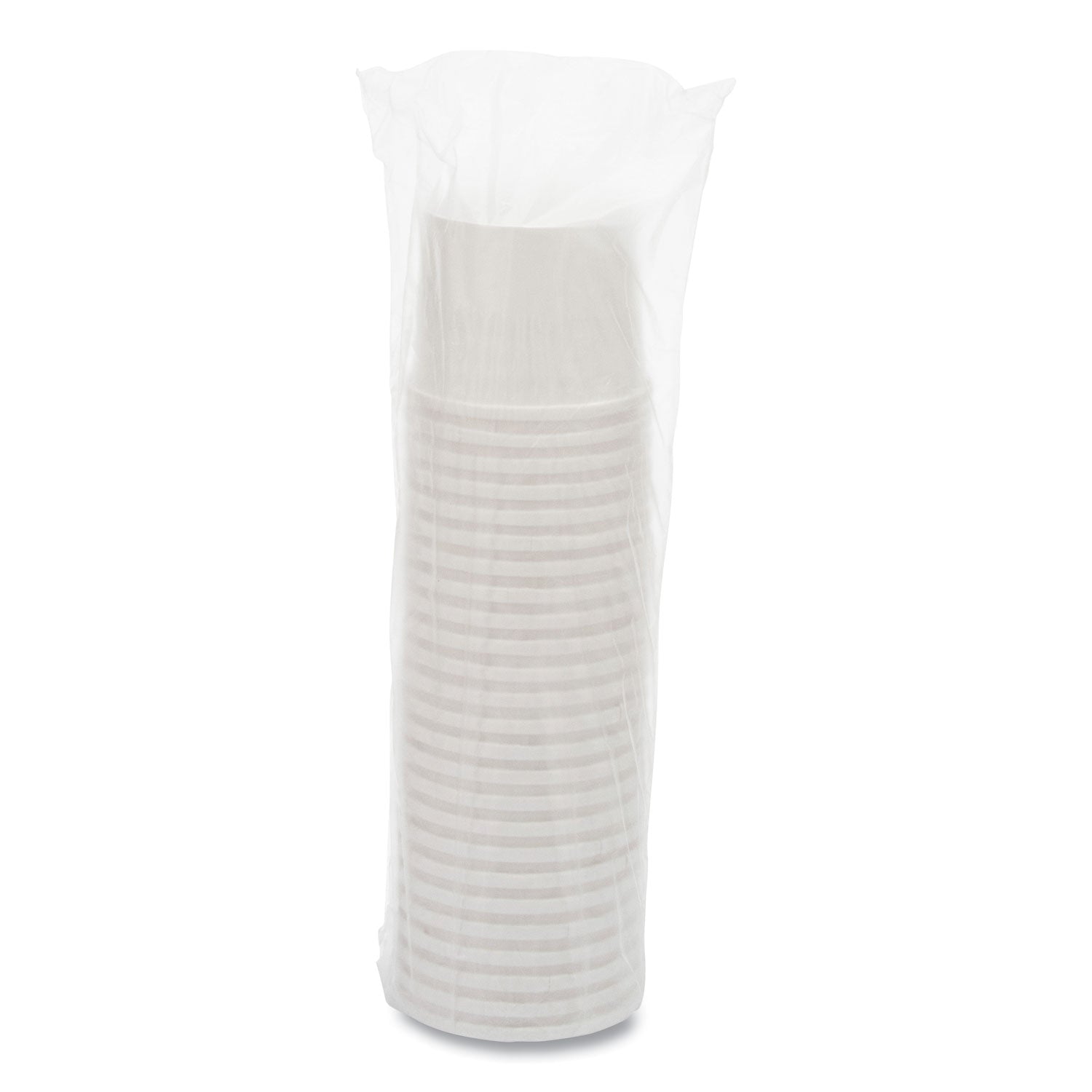 SOLO® Flexstyle Double Poly Paper Containers, 12 oz, 3.6" Diameter, White, Paper, 25/Bag, 20 Bags/Carton