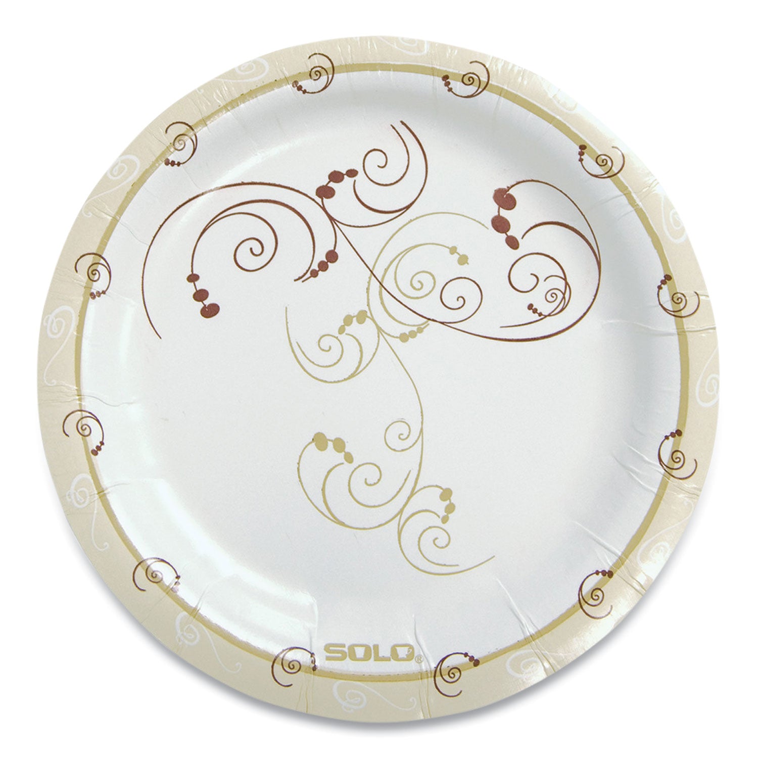 Symphony Paper Dinnerware, Mediumweight Plate, 6" dia, Tan, 125/Pack