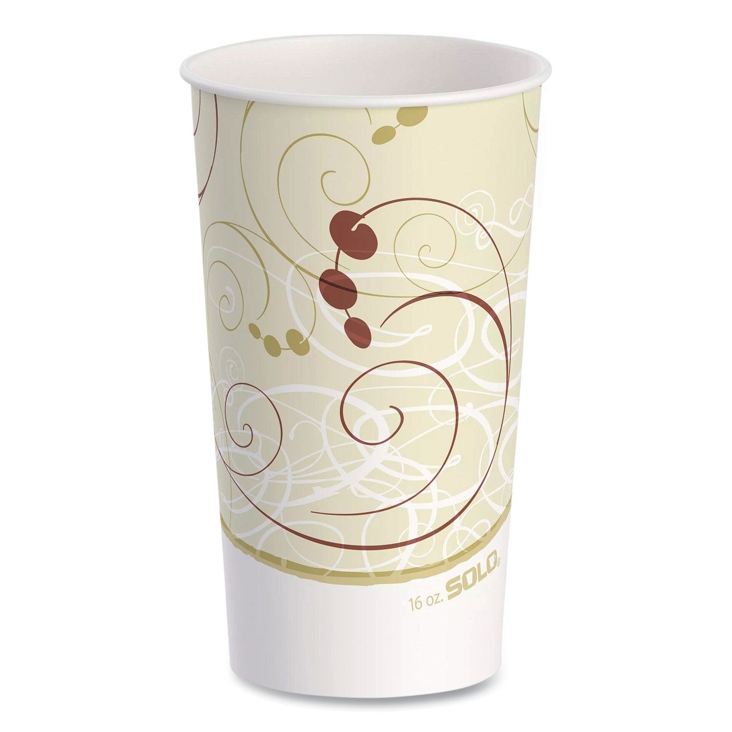 Double Sided Poly (DSP) Paper Cold Cups, 16 oz,  Beige/White, 50/Sleeve, 20 Sleeves/Carton