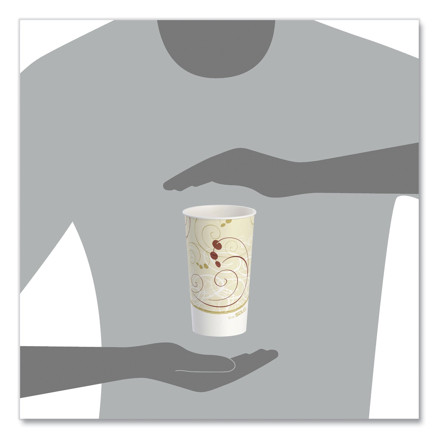 SOLO® Double Sided Poly (DSP) Paper Cold Cups, 16 oz,  Beige/White, 50/Sleeve, 20 Sleeves/Carton