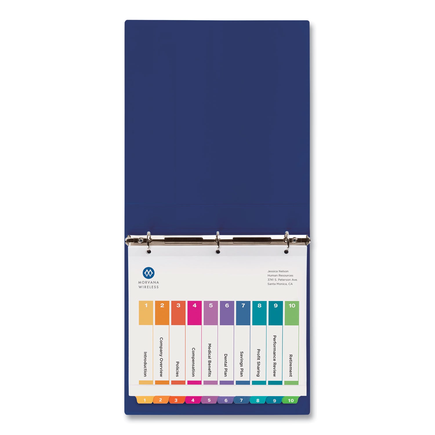 Avery® Customizable TOC Ready Index Multicolor Tab Dividers, Extra Wide Tabs, 10-Tab, 1 to 10, 11 x 9.25, White, 1 Set