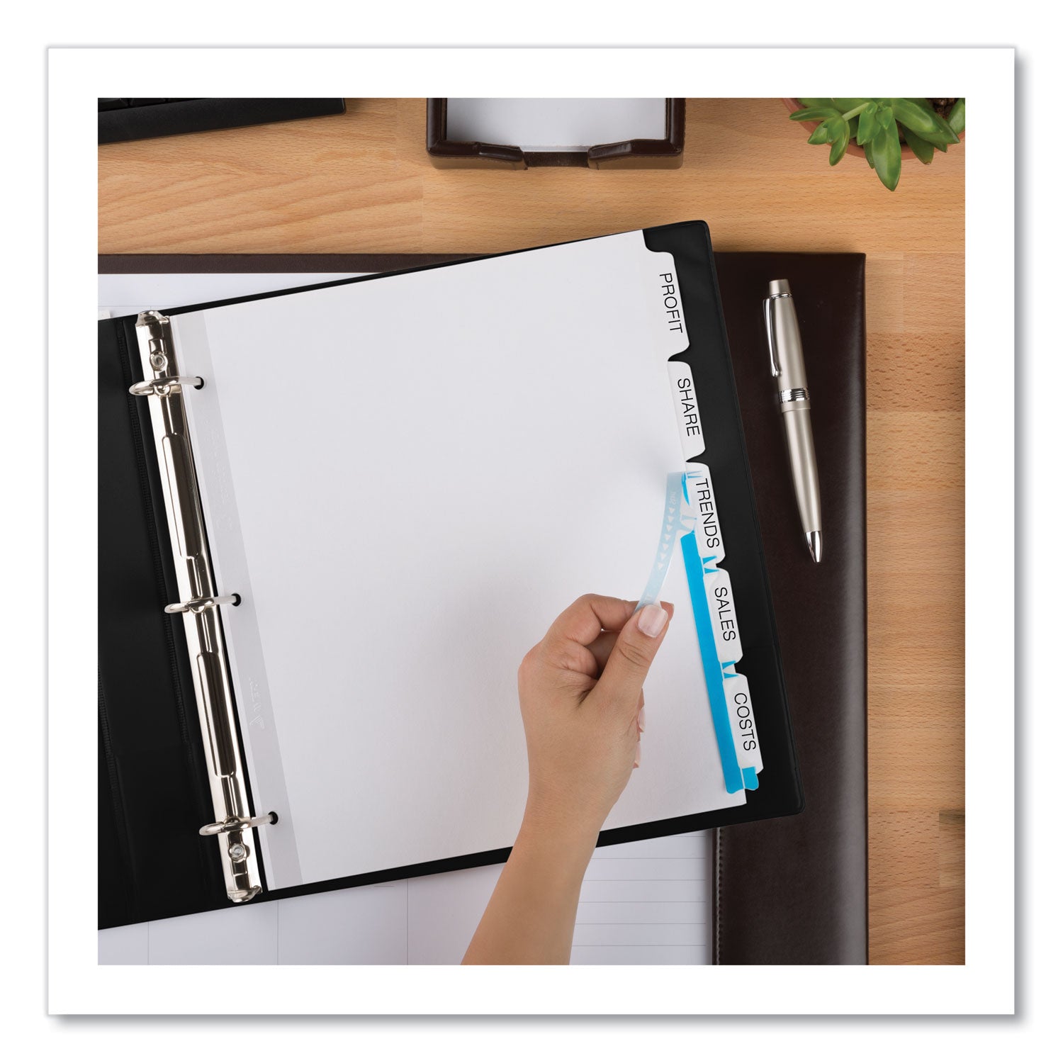 Avery® Print and Apply Index Maker Clear Label Dividers, Extra Wide Tab, 5-Tab, White Tabs, 11.25 x 9.25, White, 5 Sets