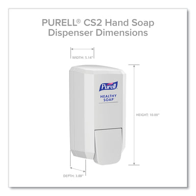 CS2 Healthy Soap Dispenser, 1,000 mL, 5.14" x 3.88" x 10", White, 6/Carton Flipcost Flipcost