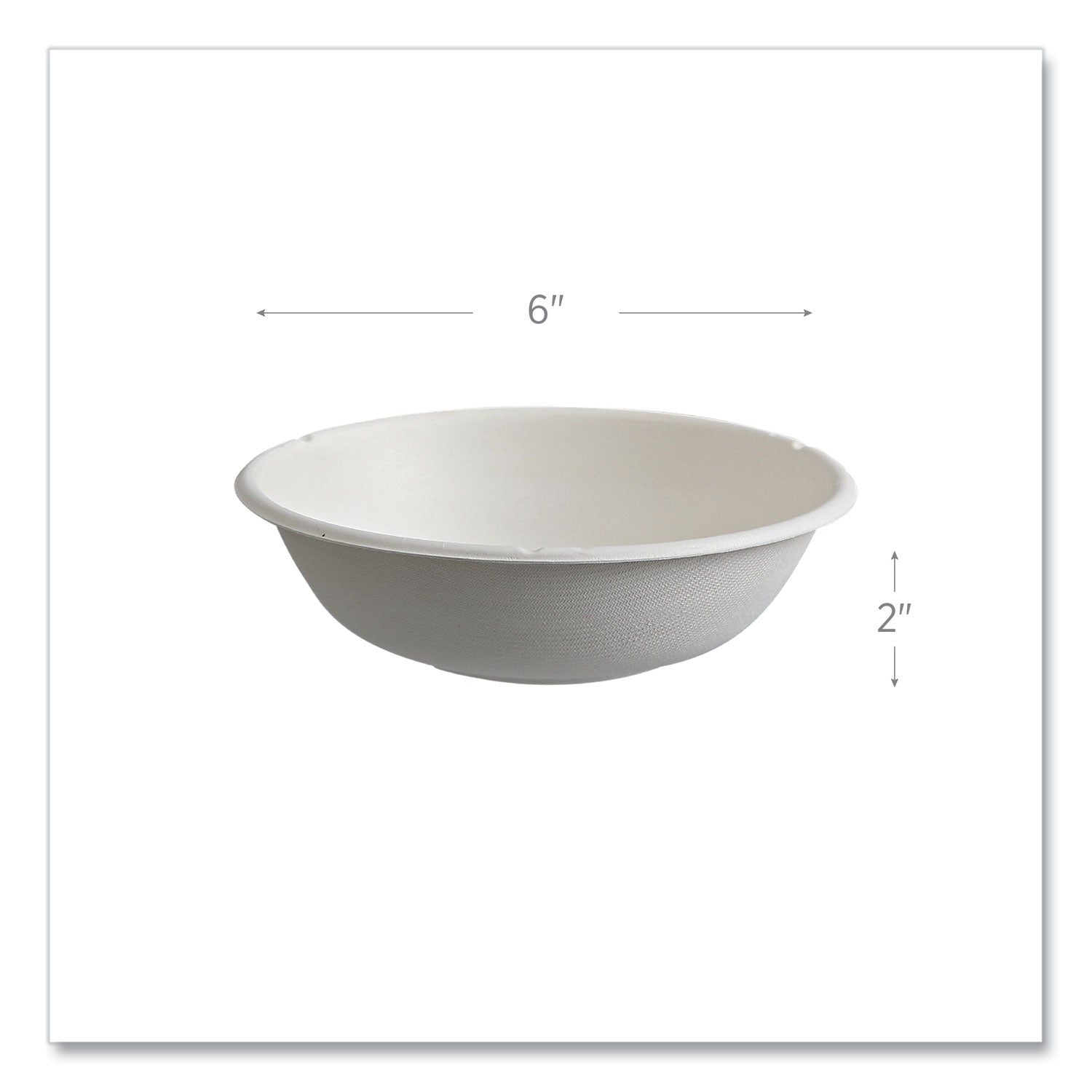 Eco-Products® Vanguard Renewable and Compostable Sugarcane Bowls, 16 oz, White, 800/Carton