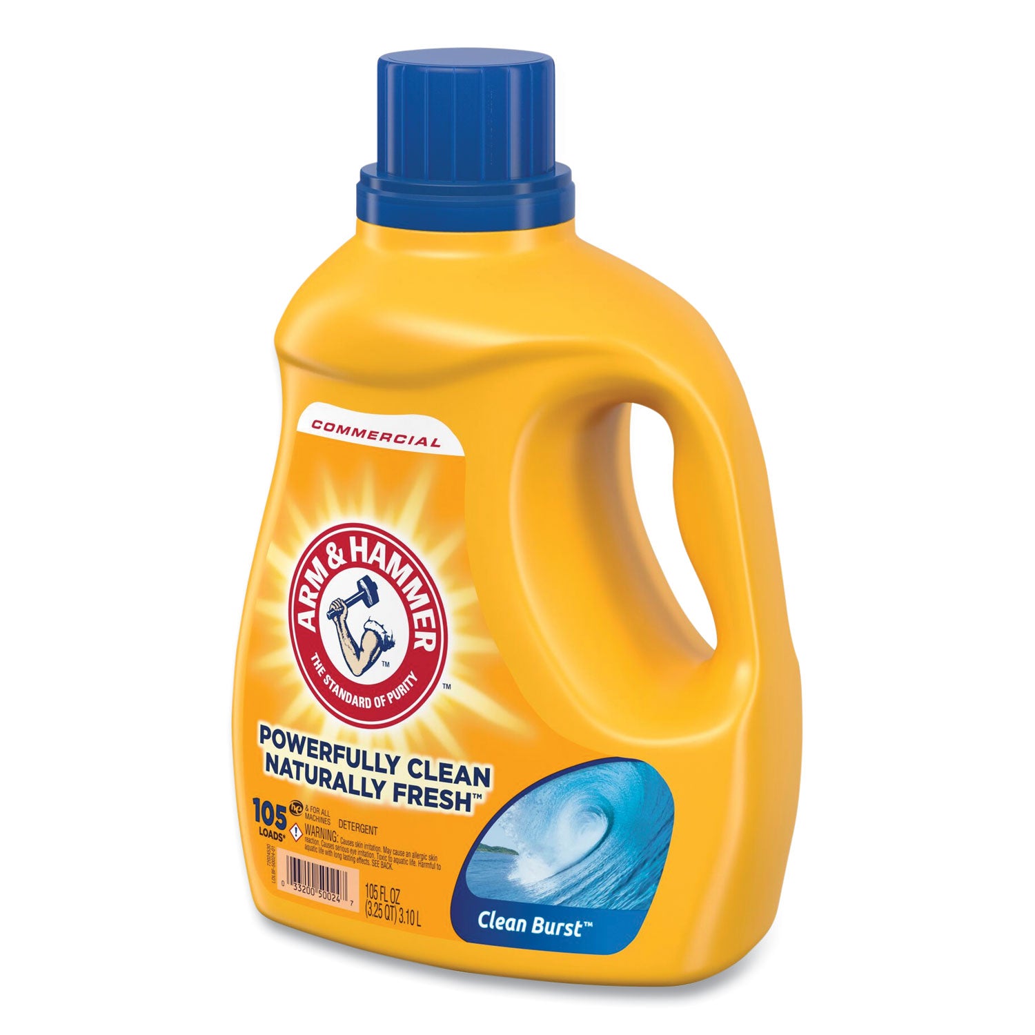 Arm & Hammer™ Dual HE Clean-Burst Liquid Laundry Detergent, 105 oz Bottle, 4/Carton