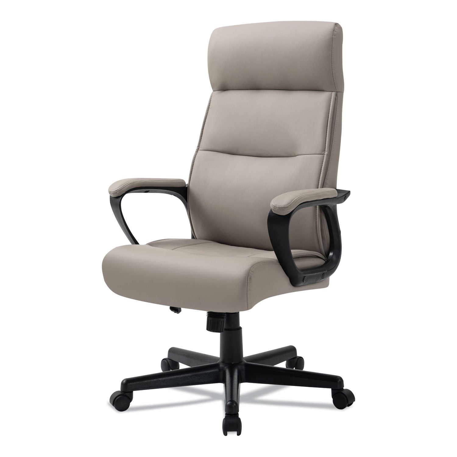 Alera® Alera Oxnam Series High-Back Task Chair, Supports Up to 275 lbs, 17.56" to 21.38" Seat Height, Tan Seat/Back, Black Base