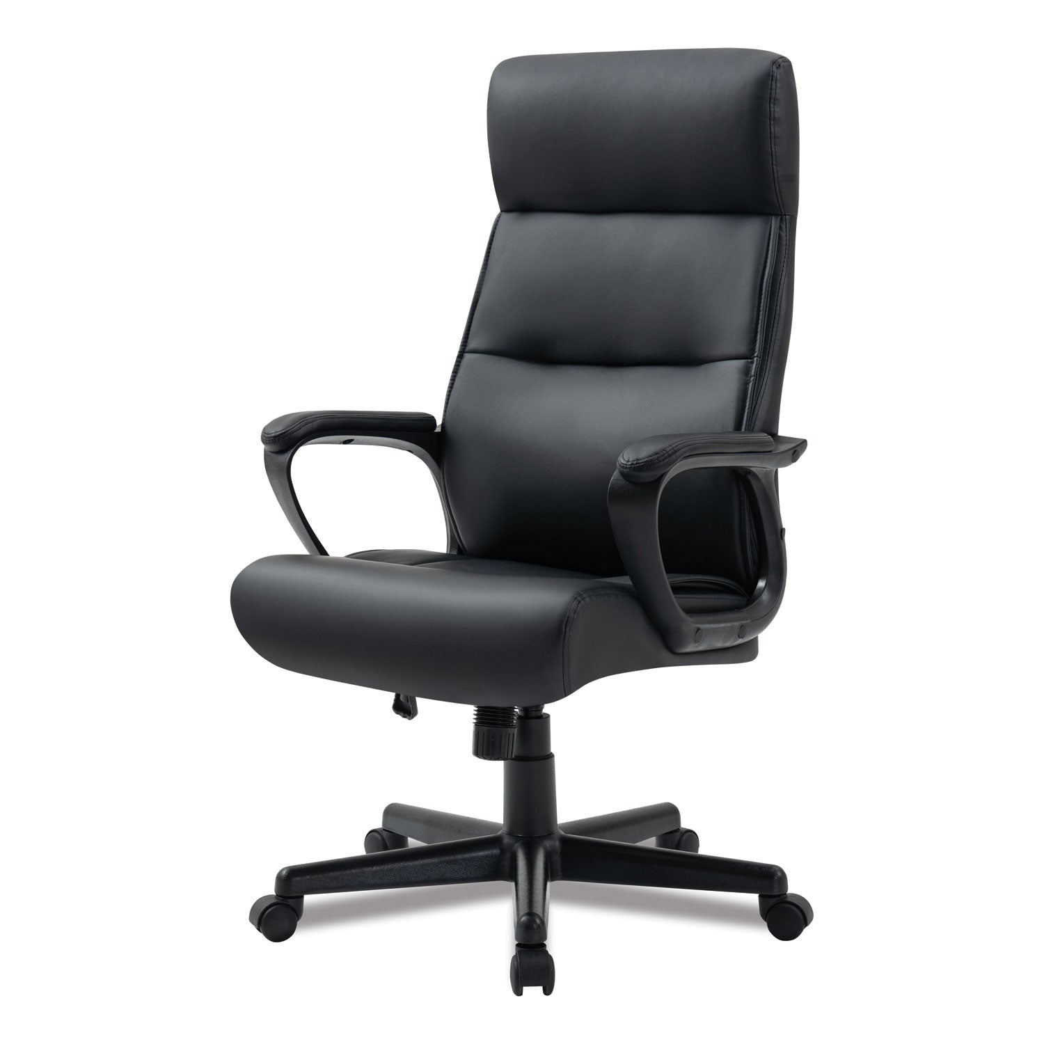 Alera® Alera Oxnam Series High-Back Task Chair, Supports Up to 275 lbs, 17.56" to 21.38" Seat Height, Black Seat/Back, Black Base