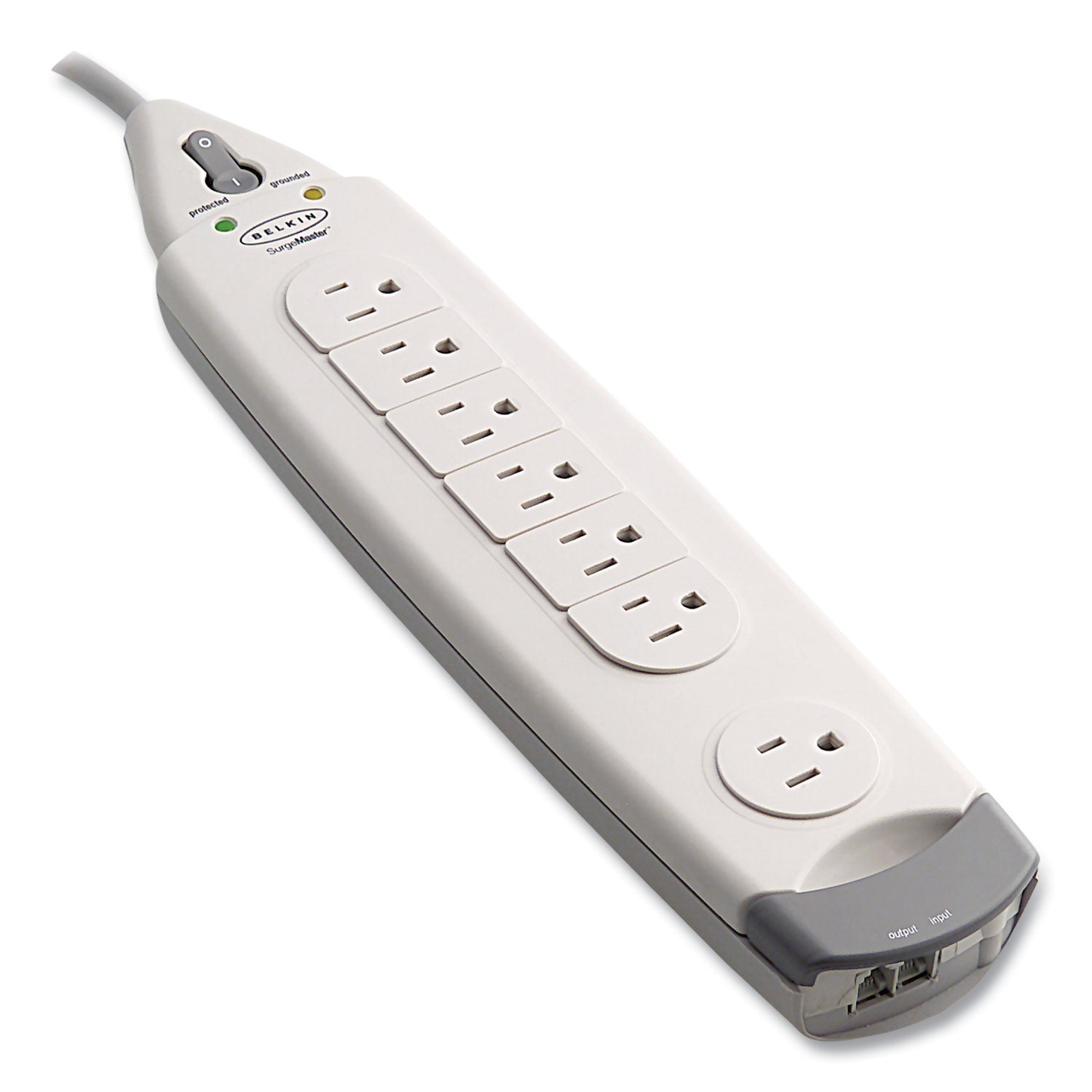 Belkin® SurgeMaster Home Series Surge Protector, 7 AC Outlets, 12 ft Cord, 1,045 J, White