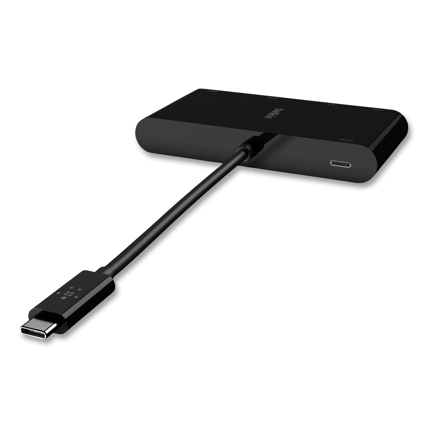 Belkin® USB-C Multimedia + Charge Adapter, 4K HDMI/USB-A/USB-C/VGA, 4.9 ft, Black