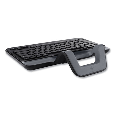 Wired Tablet Keyboard with Stand for iPad with Lightning Connector, Black Flipcost Flipcost