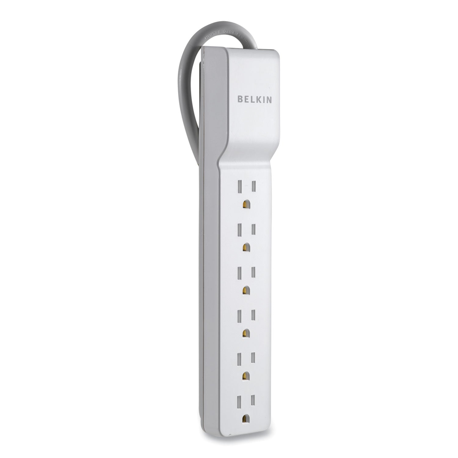 Belkin® Home/Office Surge Protector with Rotating Plug, 6 AC Outlets, 8 ft Cord, 720 J, White