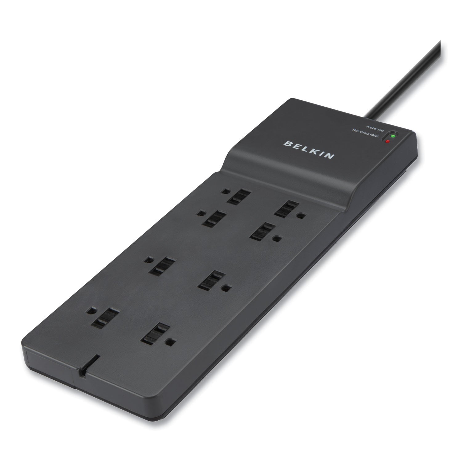 Belkin® Home/Office Surge Protector, 8 AC Outlets, 8 ft Cord, 2,500 J, Black