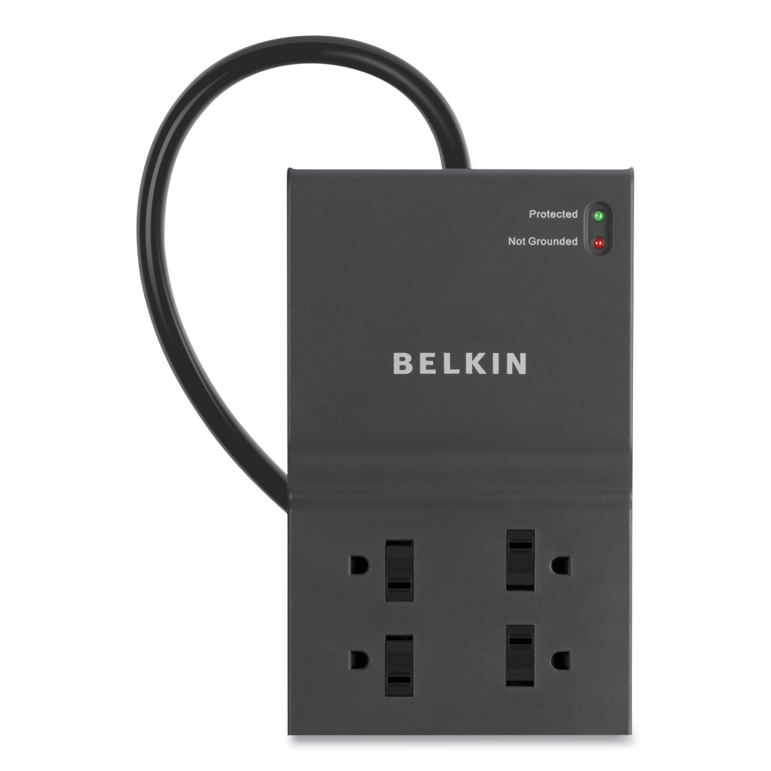 Belkin® Home/Office Surge Protector, 8 AC Outlets, 12 ft Cord, 3,390 J, Dark Gray