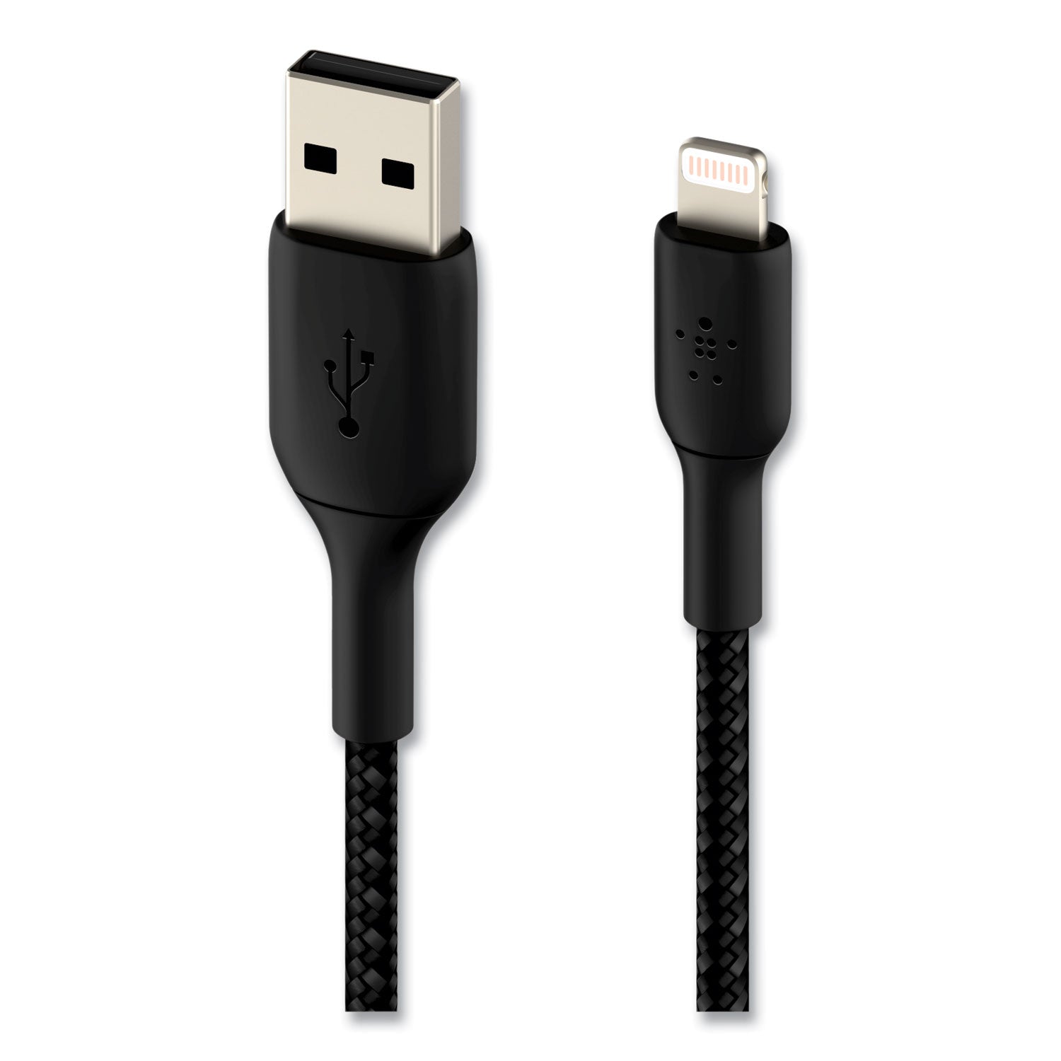 Belkin® BOOST CHARGE Braided Apple Lightning to USB-A ChargeSync Cable, 6.6 ft, Black