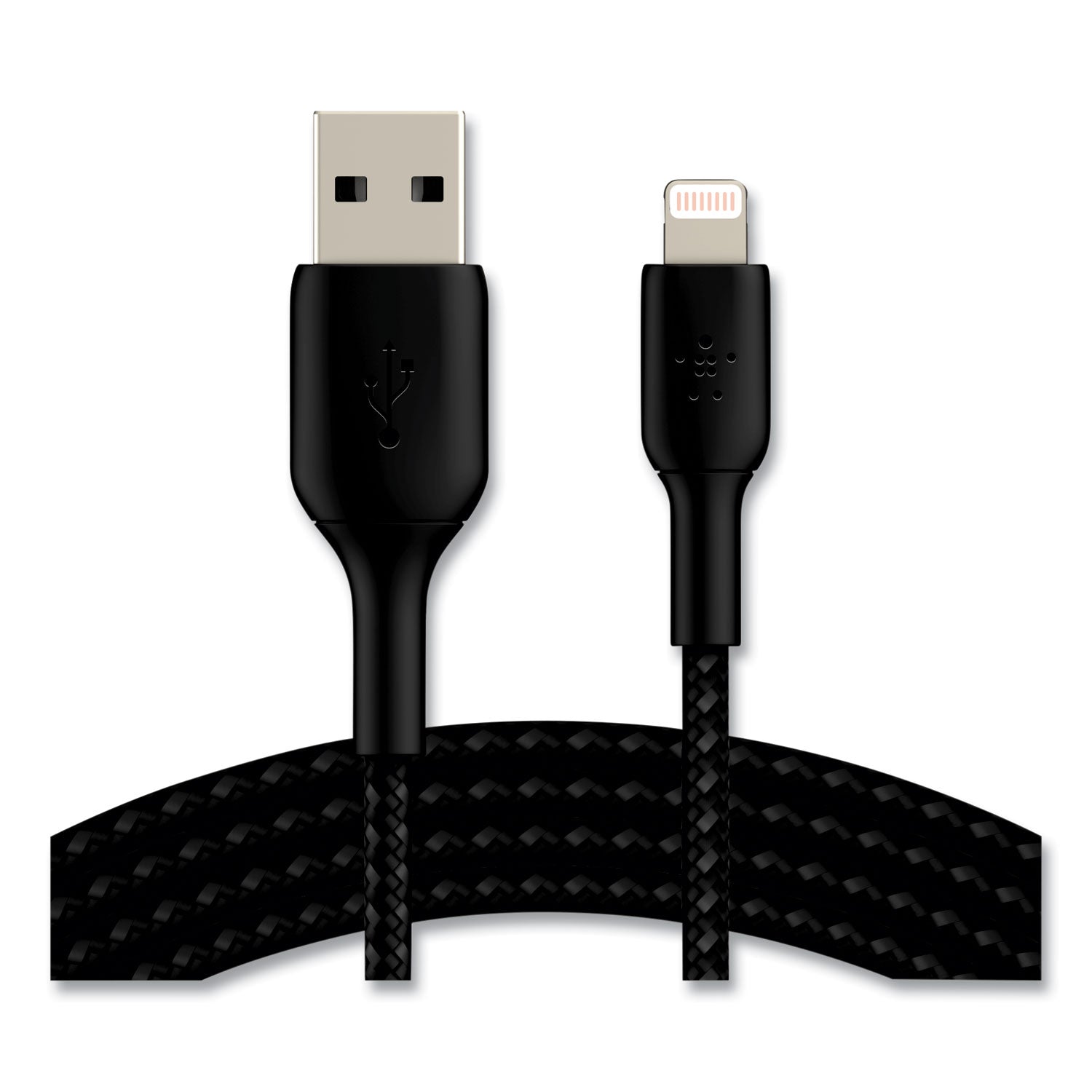 Belkin® BOOST CHARGE Braided Apple Lightning to USB-A ChargeSync Cable, 6.6 ft, Black