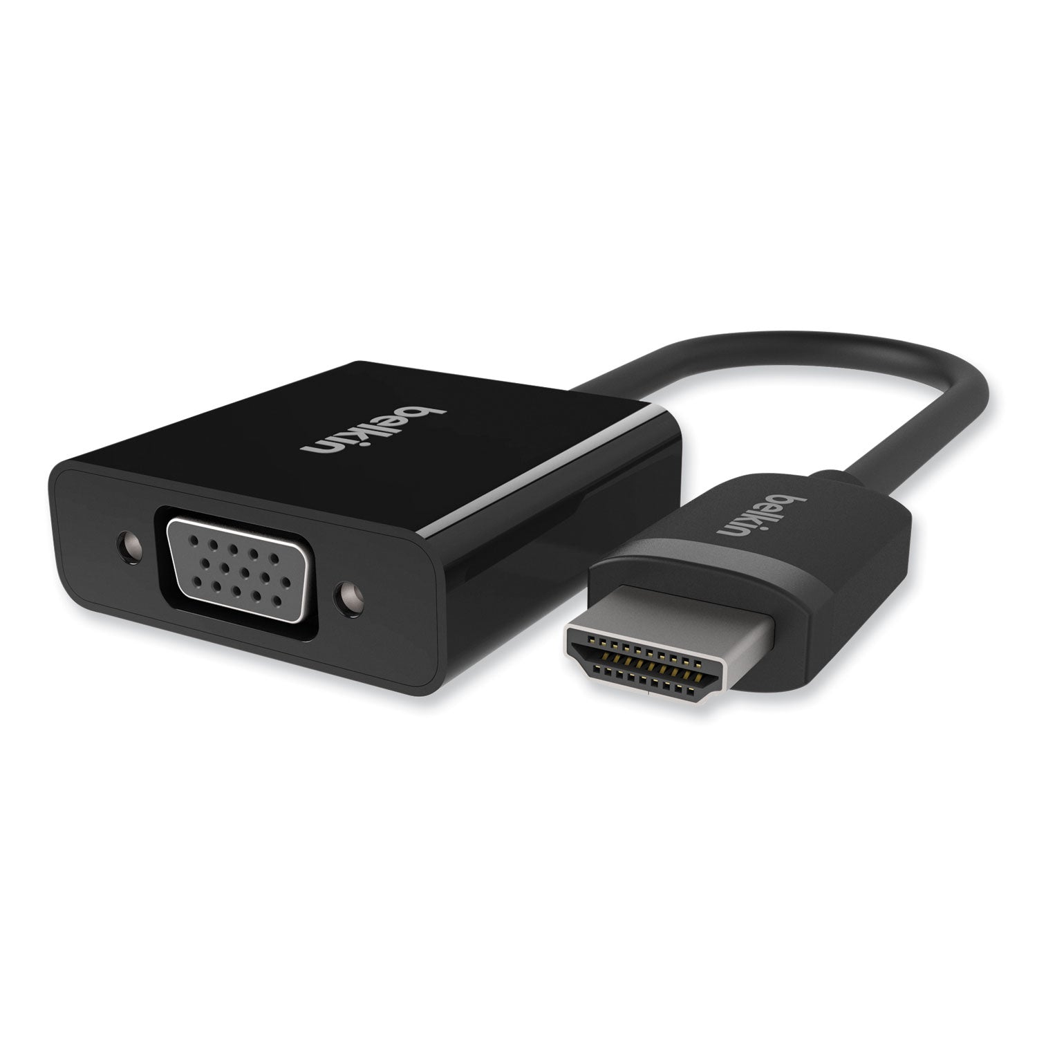 HDMI to VGA + 3.5mm Audio Adapter, 5", Black