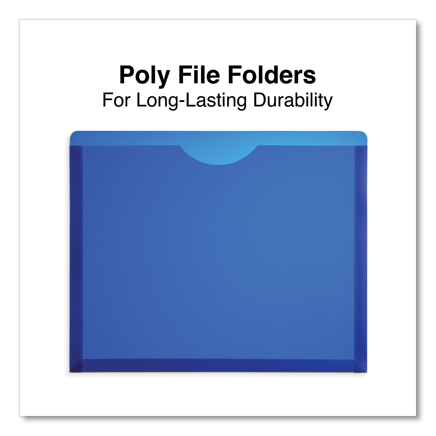 Universal® Expanding Poly File Jackets, 1 Section, Straight Tab, Letter Size, Assorted, 10/Pack