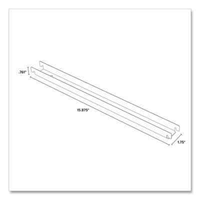 Two Row Hangrails for Alera 30" and 36" Wide Lateral Files, Aluminum, 4/Pack Flipcost Flipcost