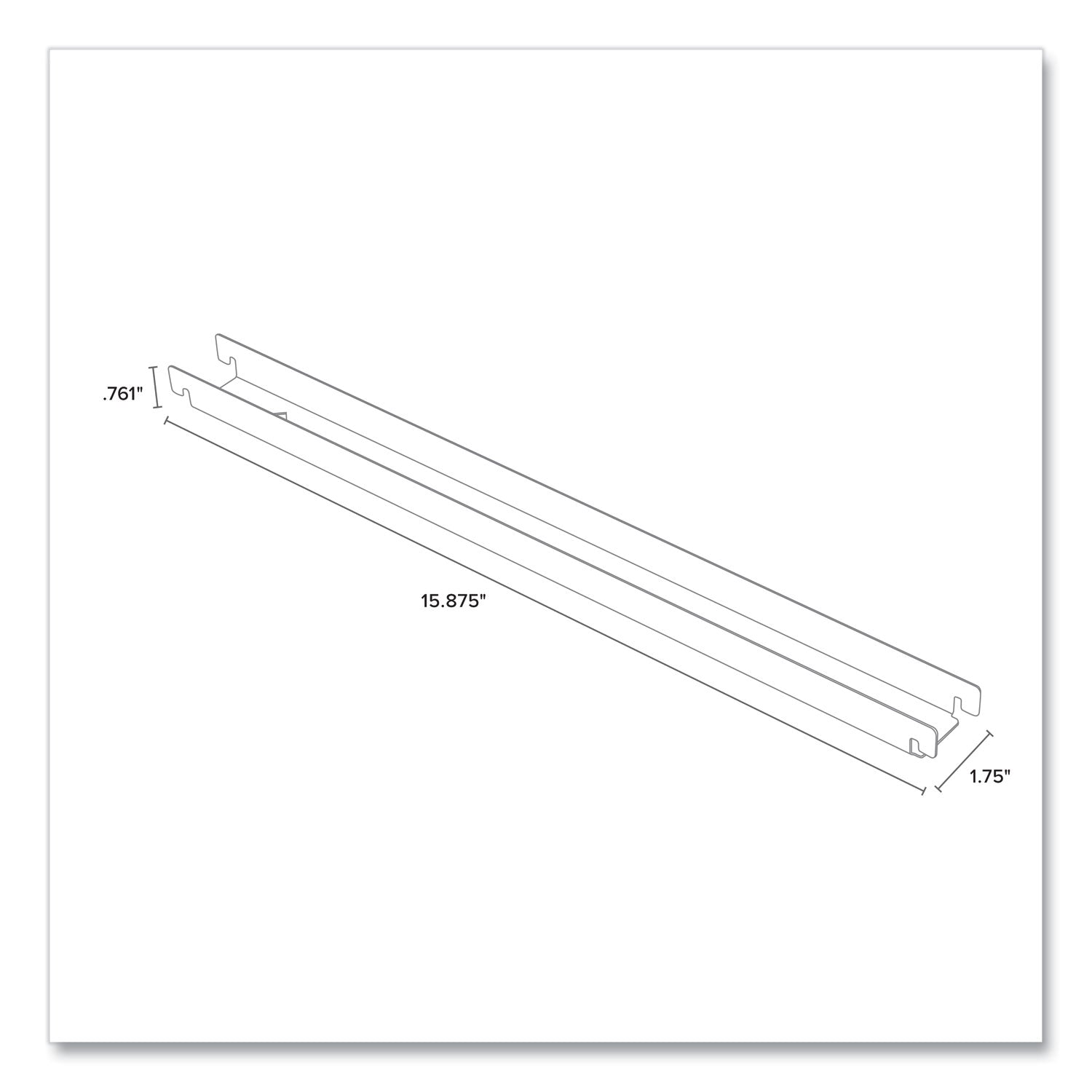 Alera® Two Row Hangrails for Alera 30" and 36" Wide Lateral Files, Aluminum, 4/Pack