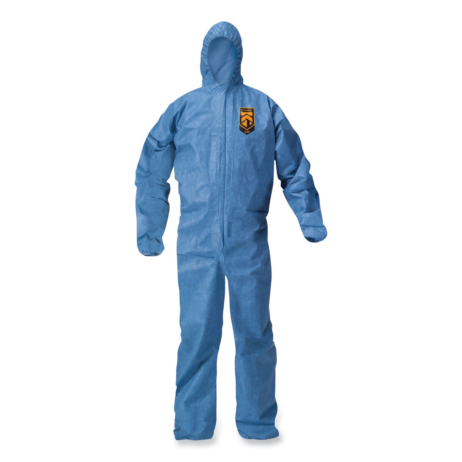 A20 Breathable Particle Protection Coveralls, Zip Front, Hood, Elastic Back, Wrists, Ankles, 4X-Large, Blue, 20/Carton KleenGuard™ Flipcost