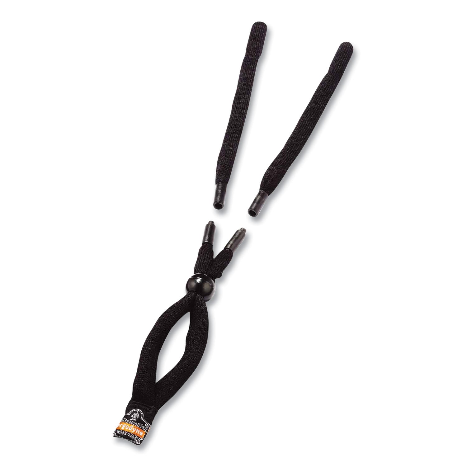 Skullerz 3215 Cotton Breakaway Eyewear Lanyard, Cotton Barrel Slide Fastener, 12" Long, Black ergodyne® Flipcost