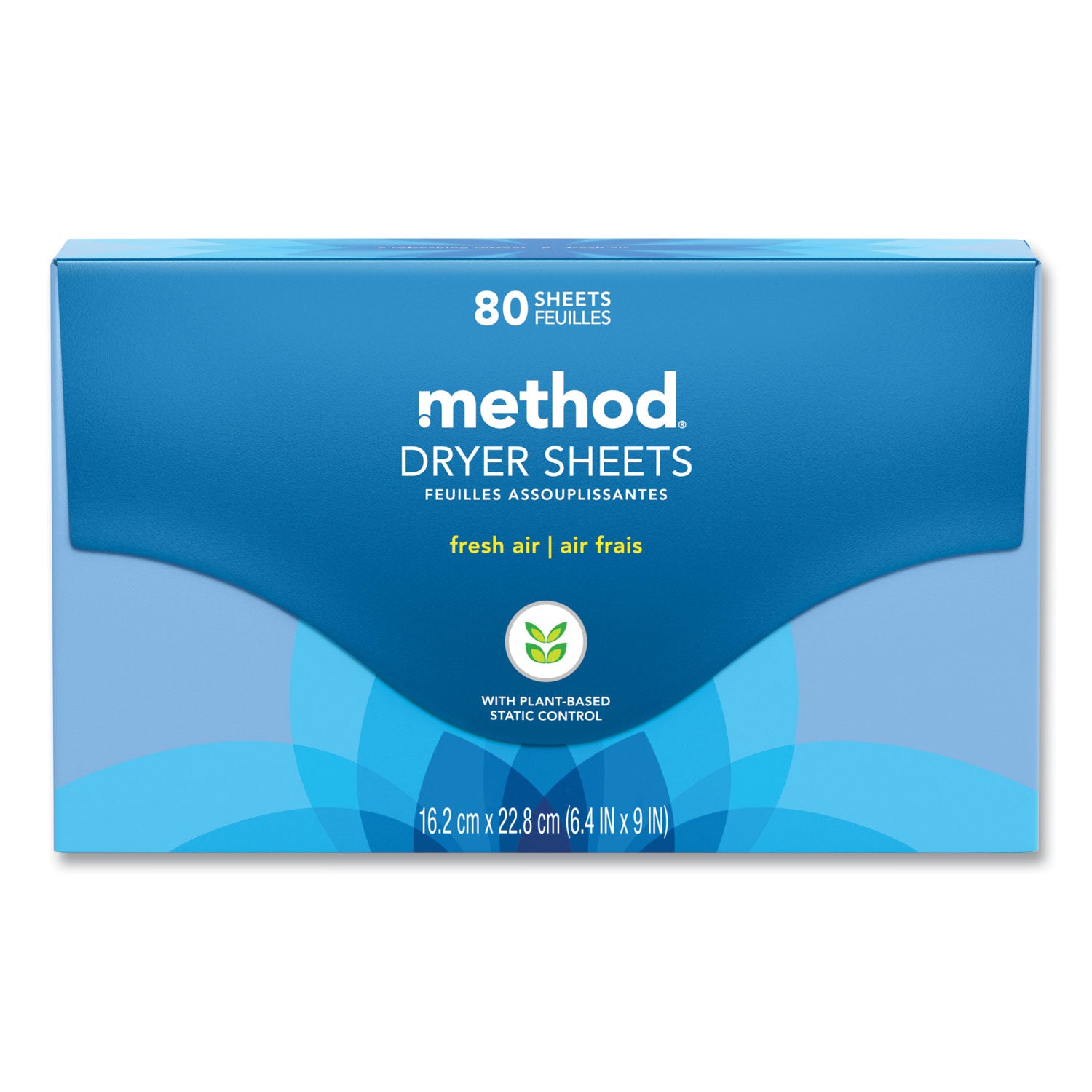 Dryer Sheets, Fresh Air, 80/Box, 6 Boxes/Carton