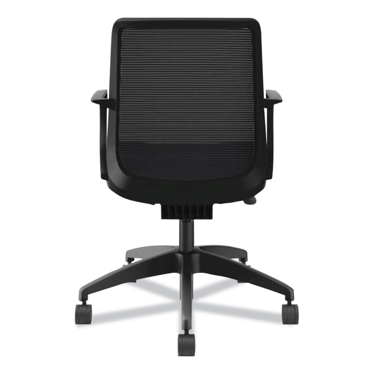 HON® Cliq Office Chair, Supports Up to 300 lb, 17" to 22" Seat Height, Navy Seat, Black Back, Black Base