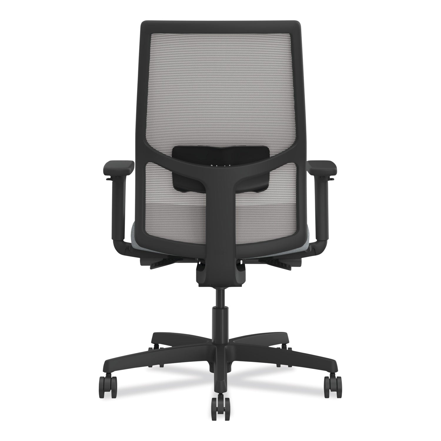 HON® Ignition 2.0 4-Way Stretch Mid-Back Mesh Task Chair, White Adjustable Lumbar Support, Cloud Seat, Fog Back, White Base