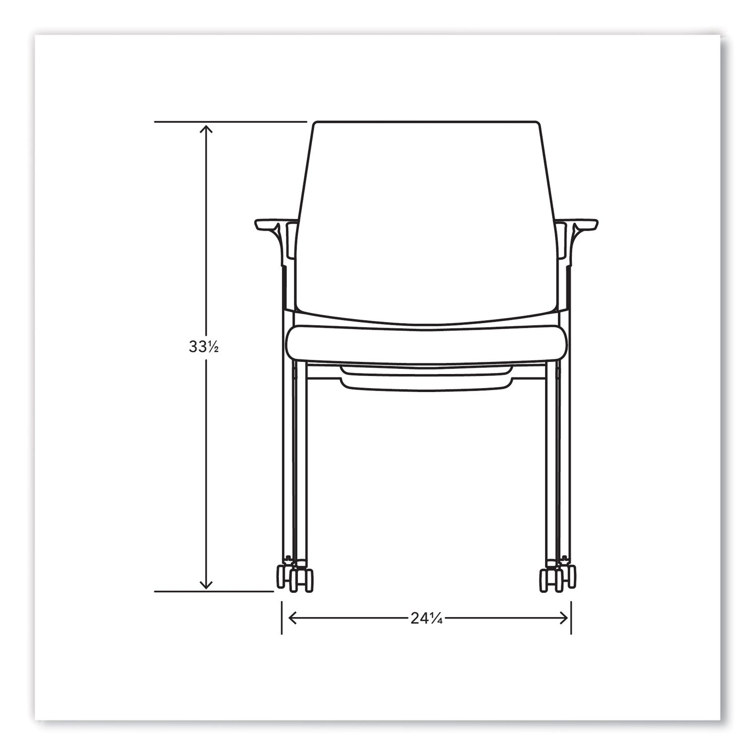 HON® Cipher Mesh Back Guest Chair, 24.25" x 24.13" x 33.5", Black Seat, Charcoal Back, Charcoal Base