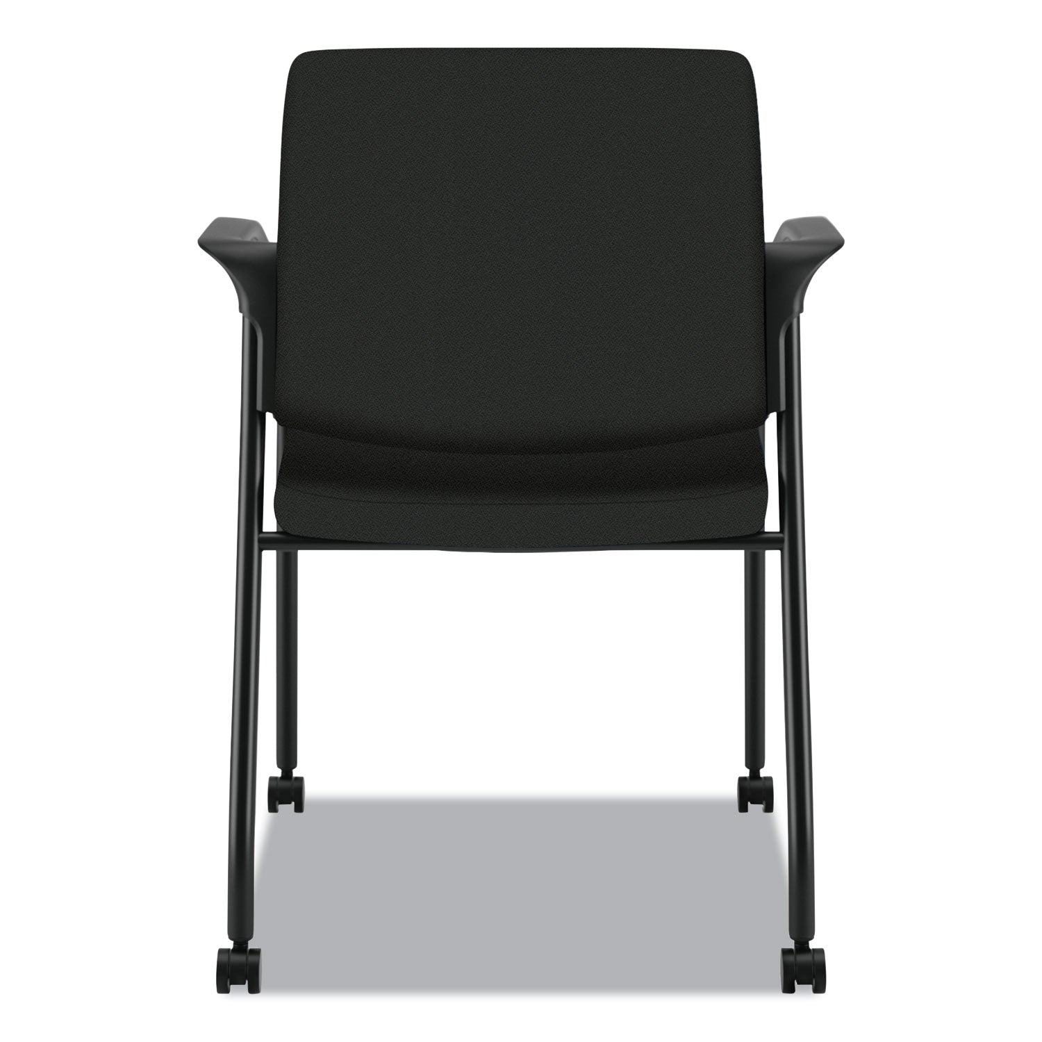 HON® Ignition Series Guest Chair with Arms, Polyester Fabric Seat, 25" x 21.75" x 33.5", Black