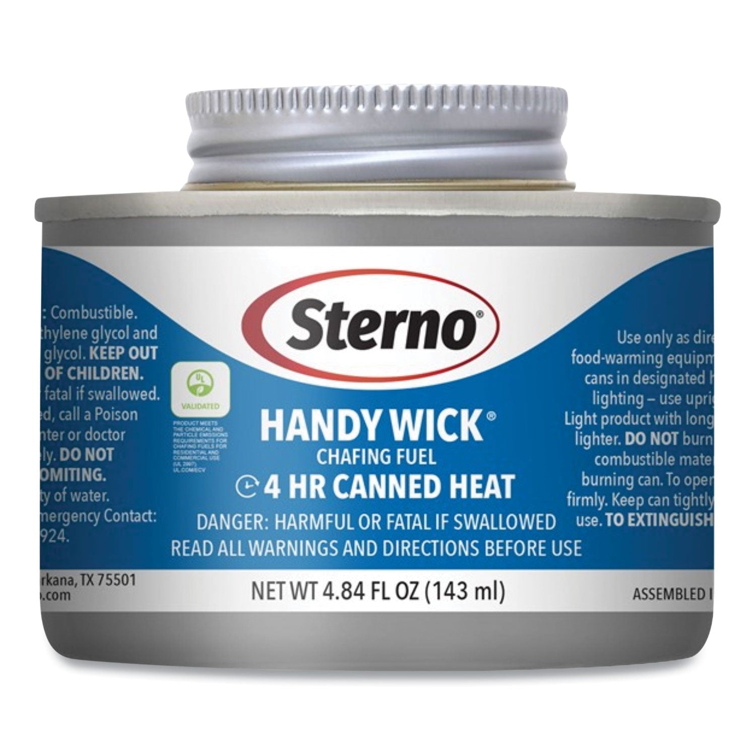 Sterno® Handy Wick Chafing Fuel, Methanol, 4 Hour Burn, 4.84 oz Can, 24/Carton