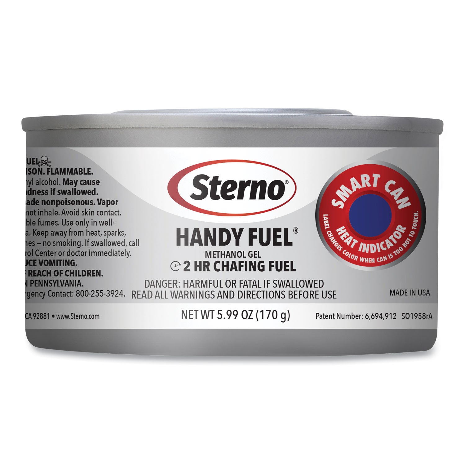 Handy Fuel Methanol Gel Chafing Fuel, 2 Hour Burn, 6.7 oz, 72/Carton