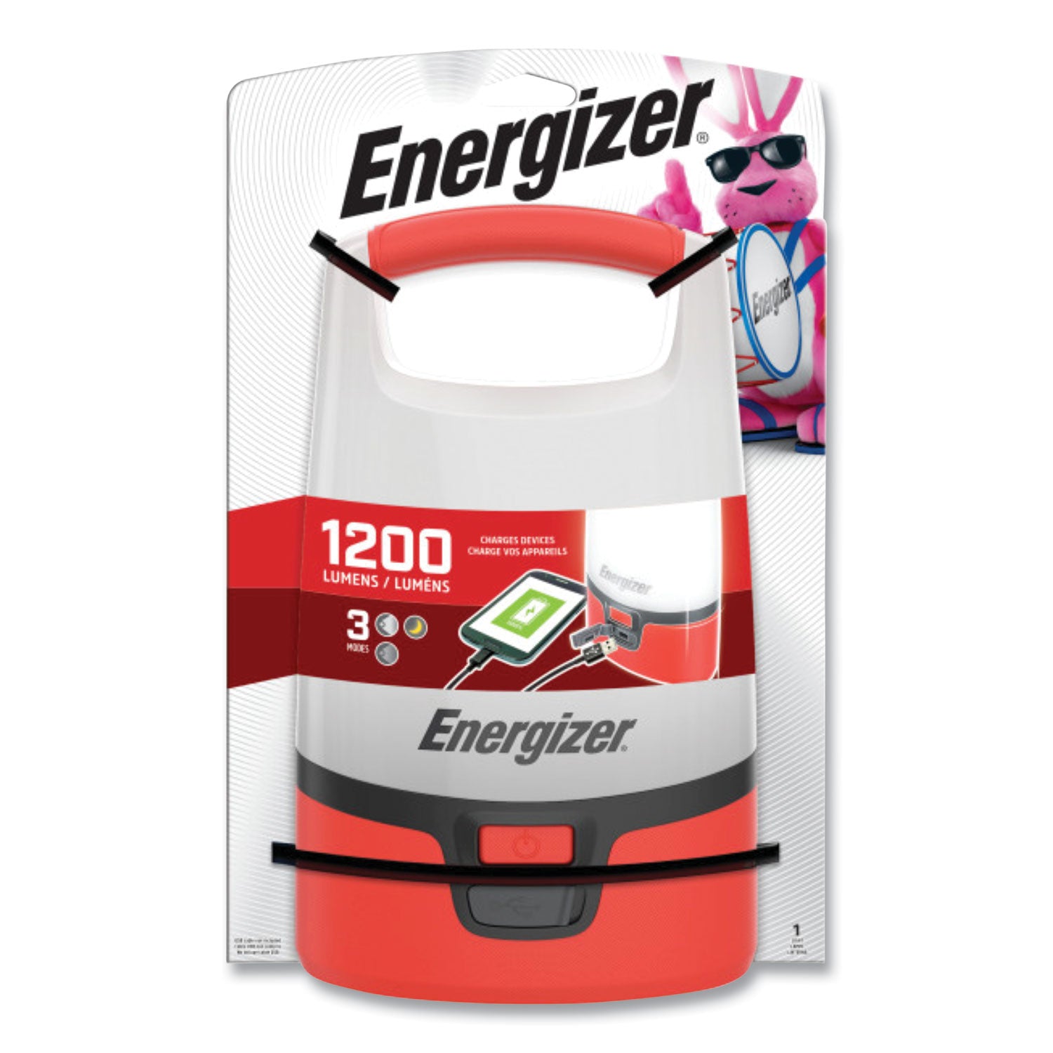 Vision LED USB Lantern, 4 D Batteries (Sold Separately), Red/White