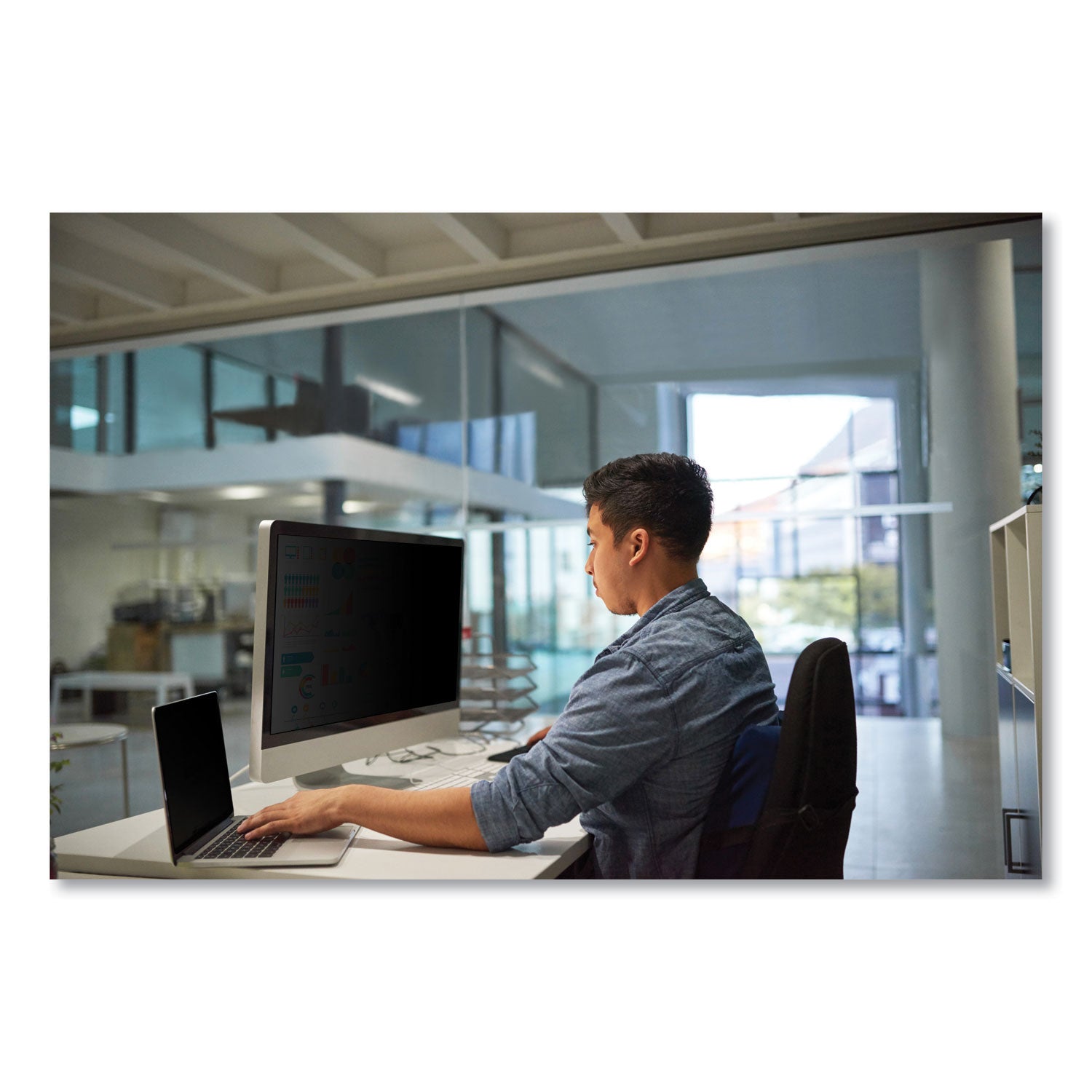 3M™ Privacy Filter, 34" Widescreen Flat Panel Monitor, 21:09 Aspect Ratio