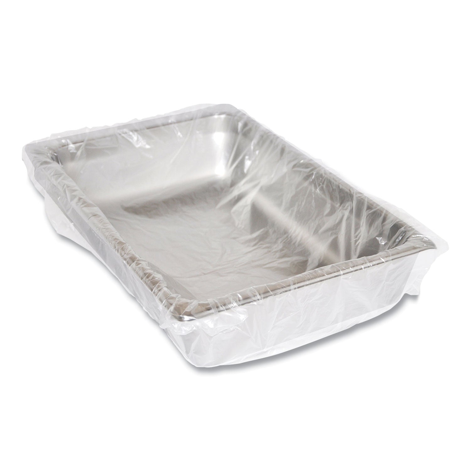 AmerCareRoyal® Steam Pan Liners for 1/2-Size Pans, Includes Twist-Ties, 17" x 23.5", Clear, 250/Carton