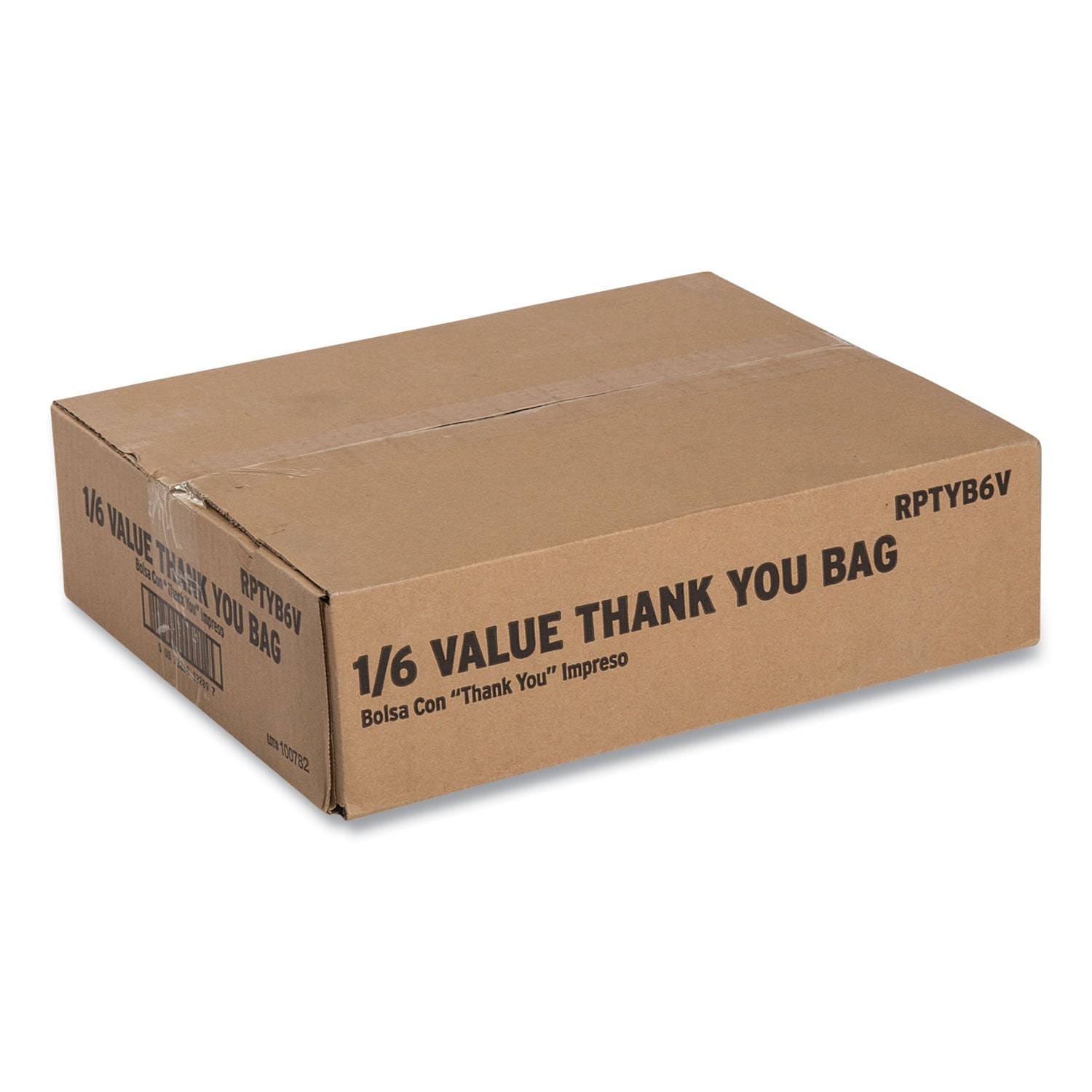 AmerCareRoyal® Thank You Bags, 11.5" x 20" x 20", Red/White, 775/Carton