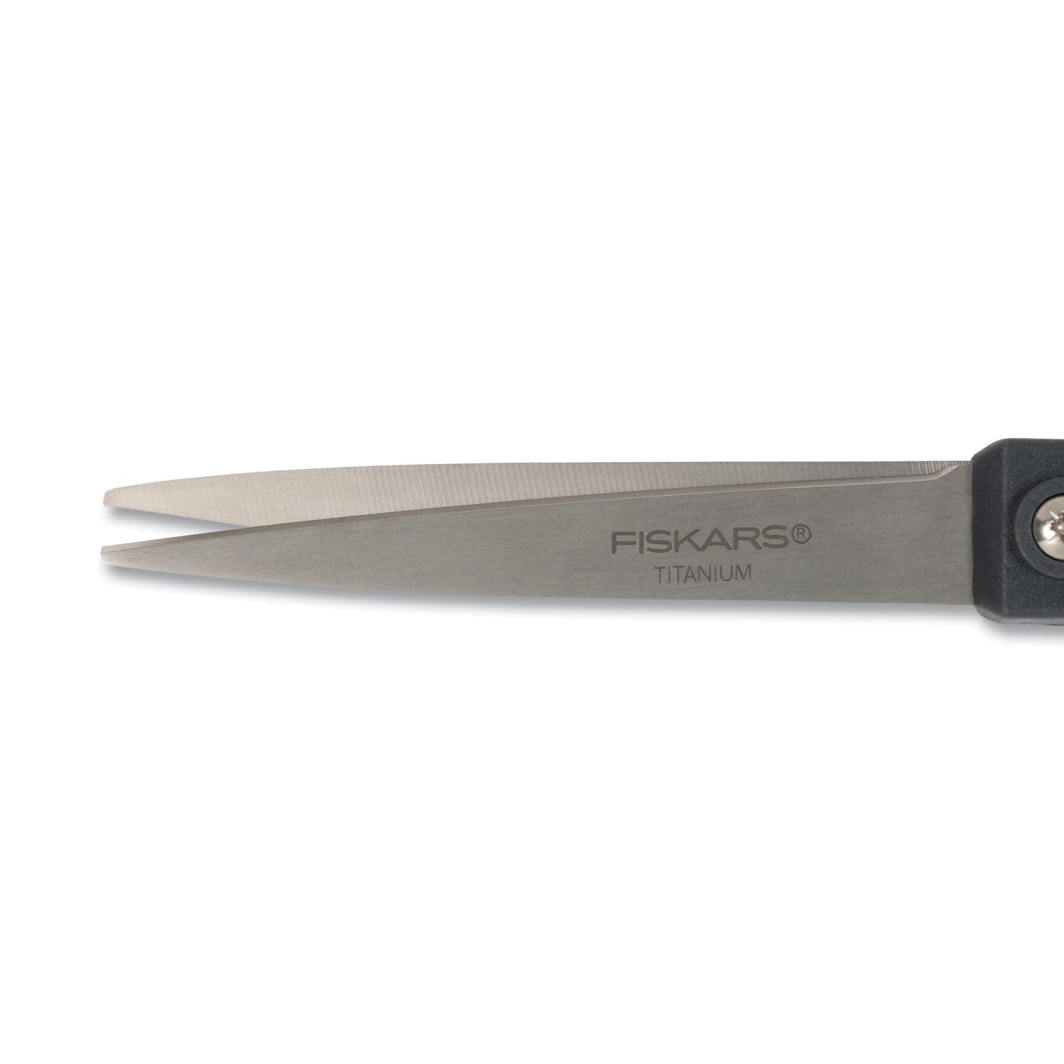 Fiskars® Everyday Titanium Softgrip Scissors, 8" Long, 3.1" Cut Length, Straight Dark Gray Handle