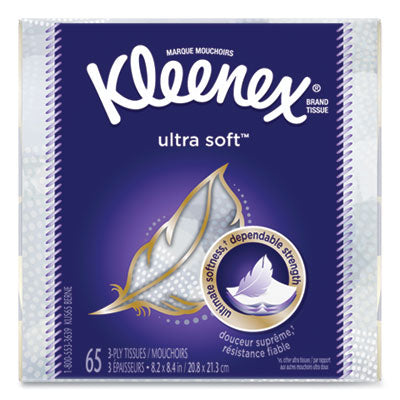 Kleenex® Ultra Soft Facial Tissue, 3-Ply, White, 65 Sheets/Box, 27 Boxes/Carton - Flipcost