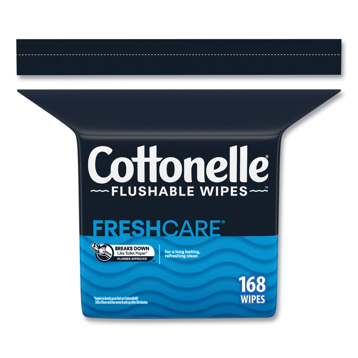 Cottonelle® Fresh Care Flushable Cleansing Cloths, 1-Ply, 5 x 7.25, White, 168/Pack, 8 Packs/Carton