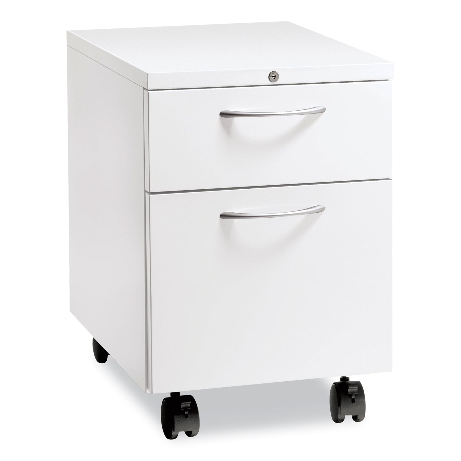 Flagship Mobile Pedestal, Left/Right, 2-Drawer: Box/File, Letter, White, 15 x 22.88 x 22