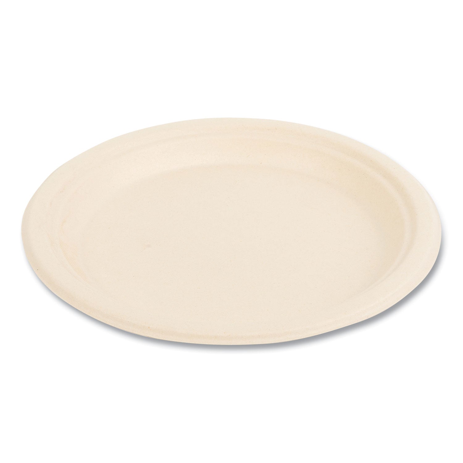 Boardwalk® Bagasse PFAS-Free Dinnerware, Plate, 9" dia, Tan, 500/Carton