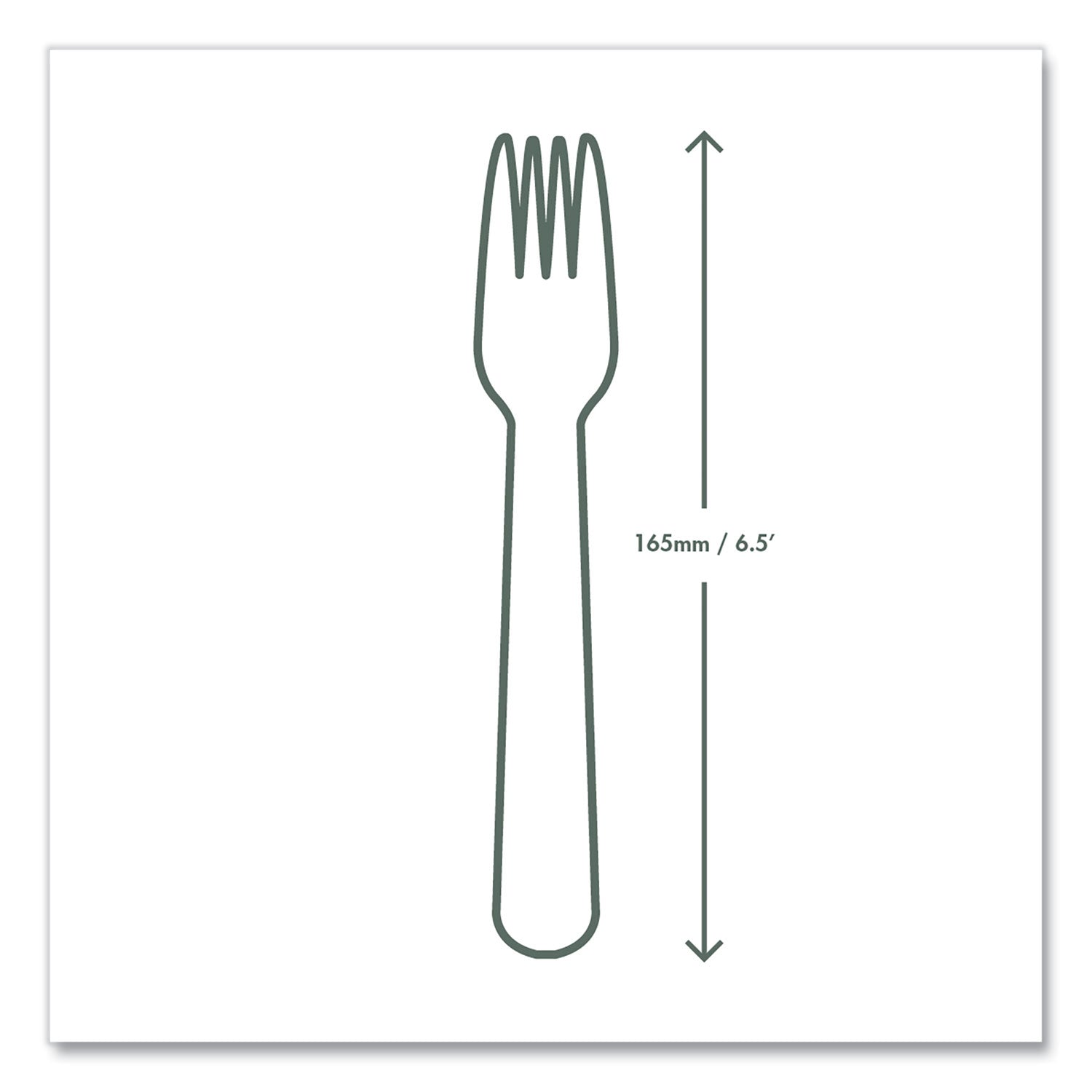 Vegware™ White CPLA Cutlery, Compostable, Fork, 1,000/Carton