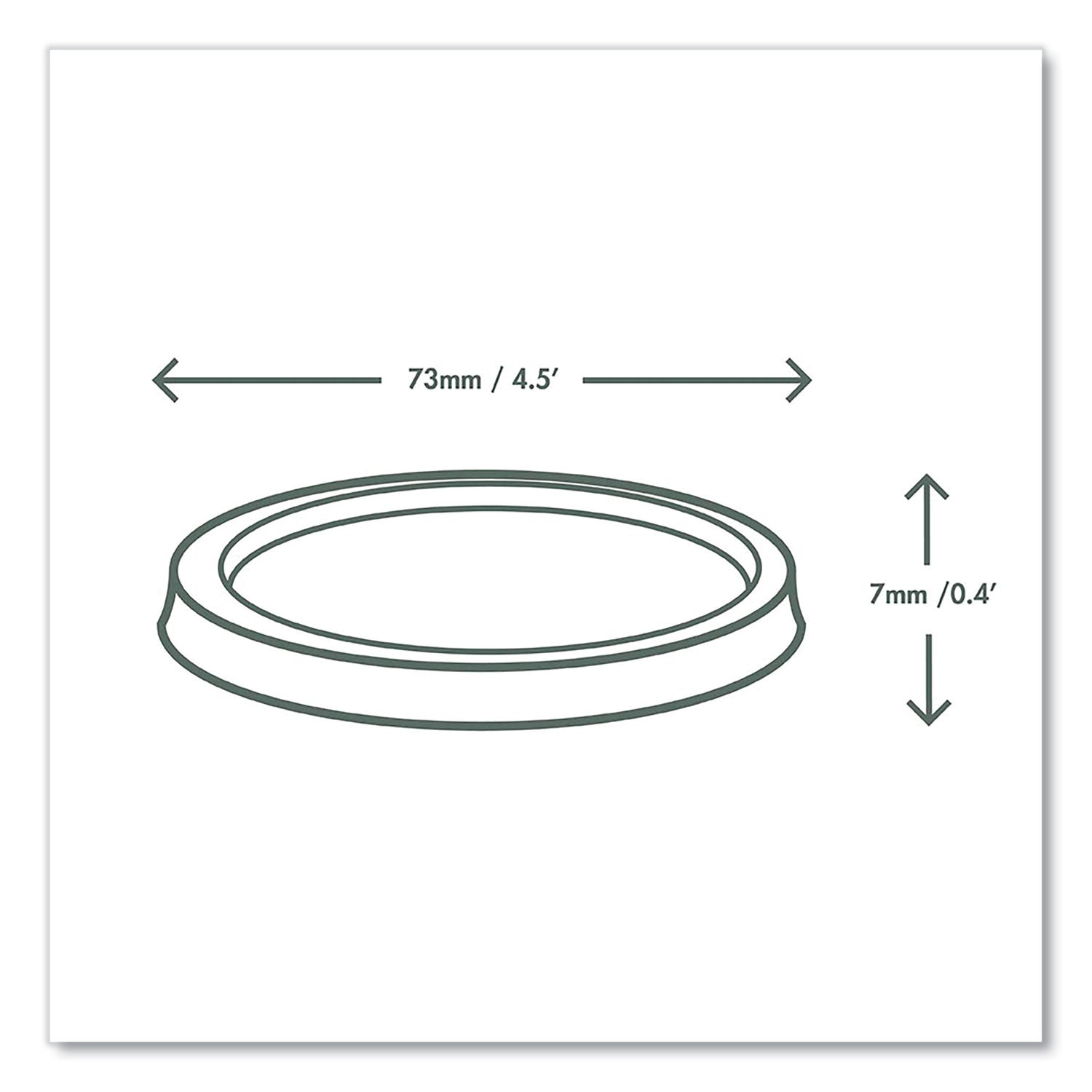 Vegware™ Portion Pot Lids, Compostable, Fits 2 oz to 4 oz Portion Pots, Clear, 2,000/Carton