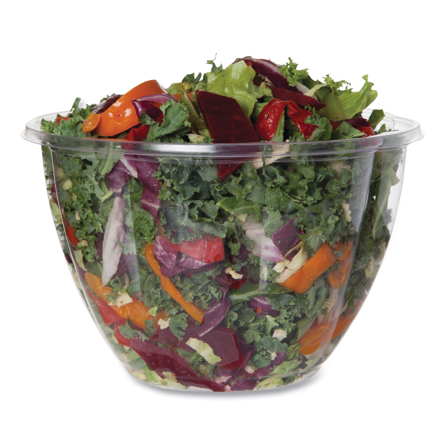 Eco-Products® Salad Bowls, 48 oz, 6.69" Diameter x 4.38"h, Clear, Plastic, 300/Carton